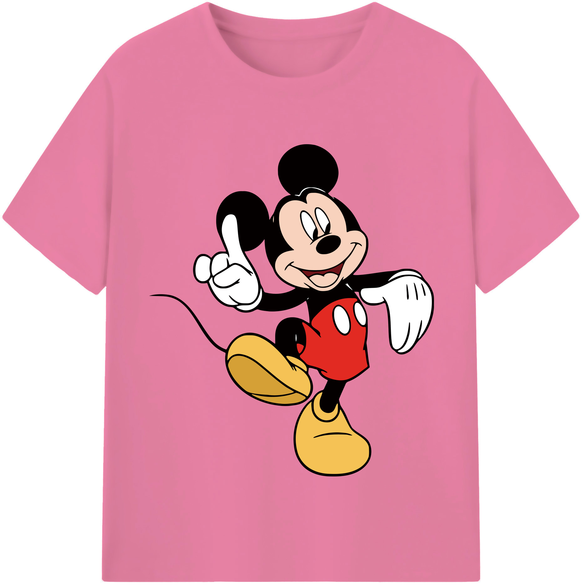 （画像用） ミッキーマウス Mickey Mouse 綿100％半袖Tシャツ（フロントプリント）